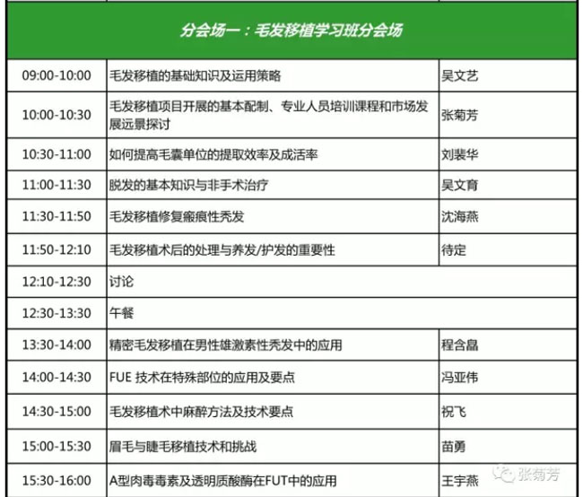 會議日程