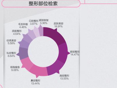 　“眼部整形”成為2016網(wǎng)民們檢索整形項(xiàng)目的第一名